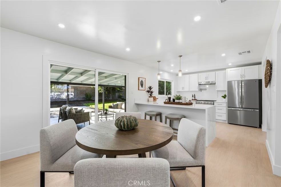 Dining area facing kitchen